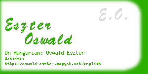 eszter oswald business card